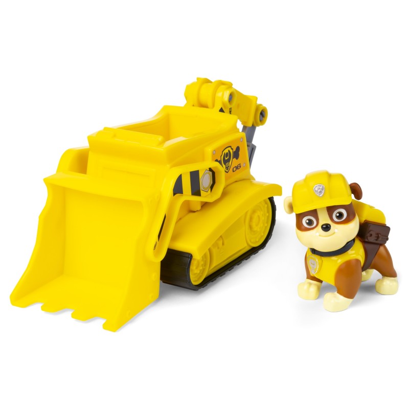 PAW Patrol , Rubble’s Bulldozer, Toy Vehicle with Collectible Action Figure, Sustainably Minded Kids Toys for Boys & Girls Ages