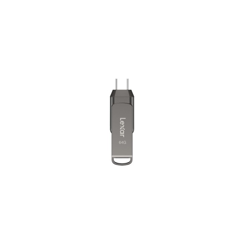 Lexar JumpDrive LJDD400064G-BNQNG lecteur USB flash 64 Go USB Type-C 3.2 Gen 1 (3.1 Gen 1) Gris