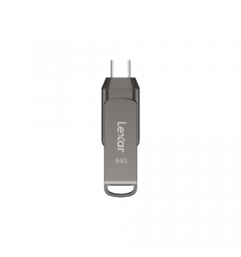 Lexar JumpDrive LJDD400064G-BNQNG lecteur USB flash 64 Go USB Type-C 3.2 Gen 1 (3.1 Gen 1) Gris