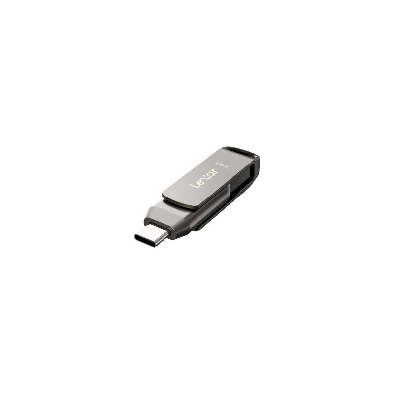 Lexar JumpDrive LJDD400064G-BNQNG lecteur USB flash 64 Go USB Type-C 3.2 Gen 1 (3.1 Gen 1) Gris