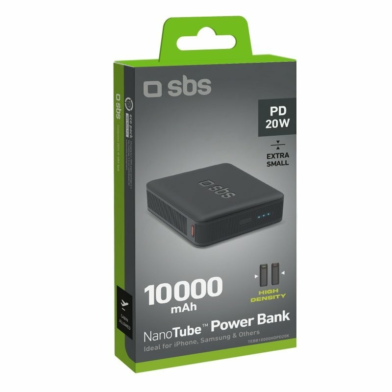 SBS TEBB10000HDPD20K banque d'alimentation électrique Lithium Polymère (LiPo) 10000 mAh Noir