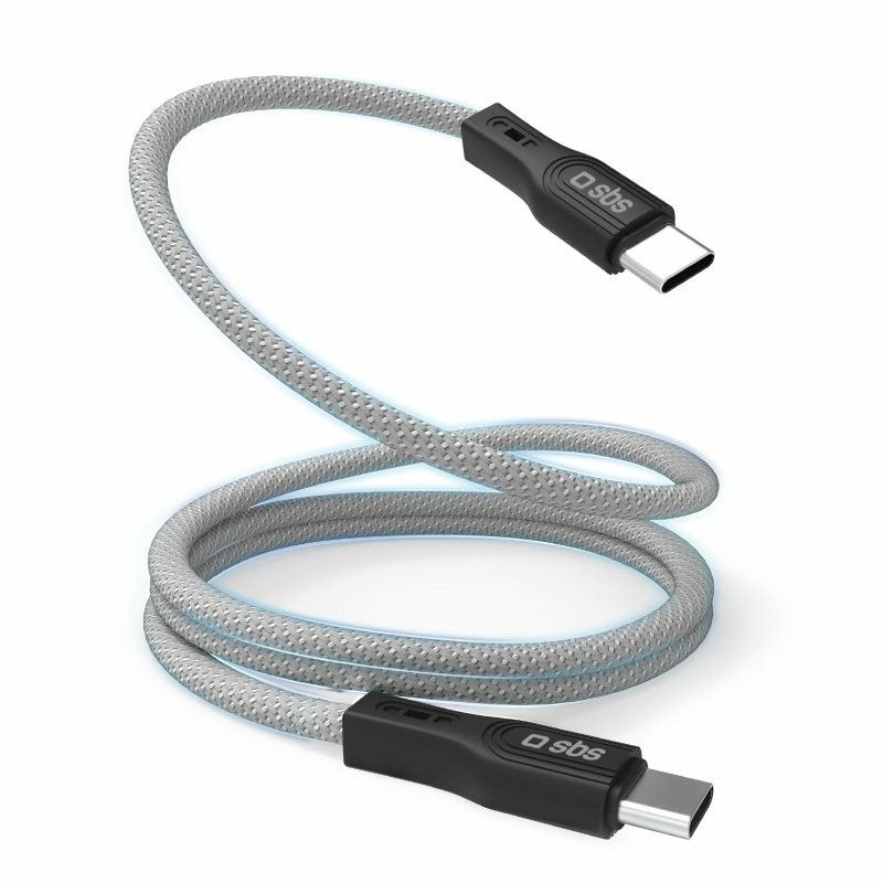 SBS Câble USB-C - USB-C avec finition magnétique, 1 m