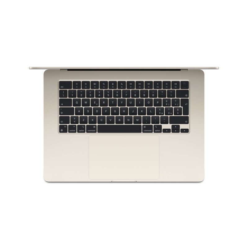 Apple MacBook Air 15-inch M3 chip with 8-core CPU and 10-core GPU, 8GB, 256GB SSD - Starlight