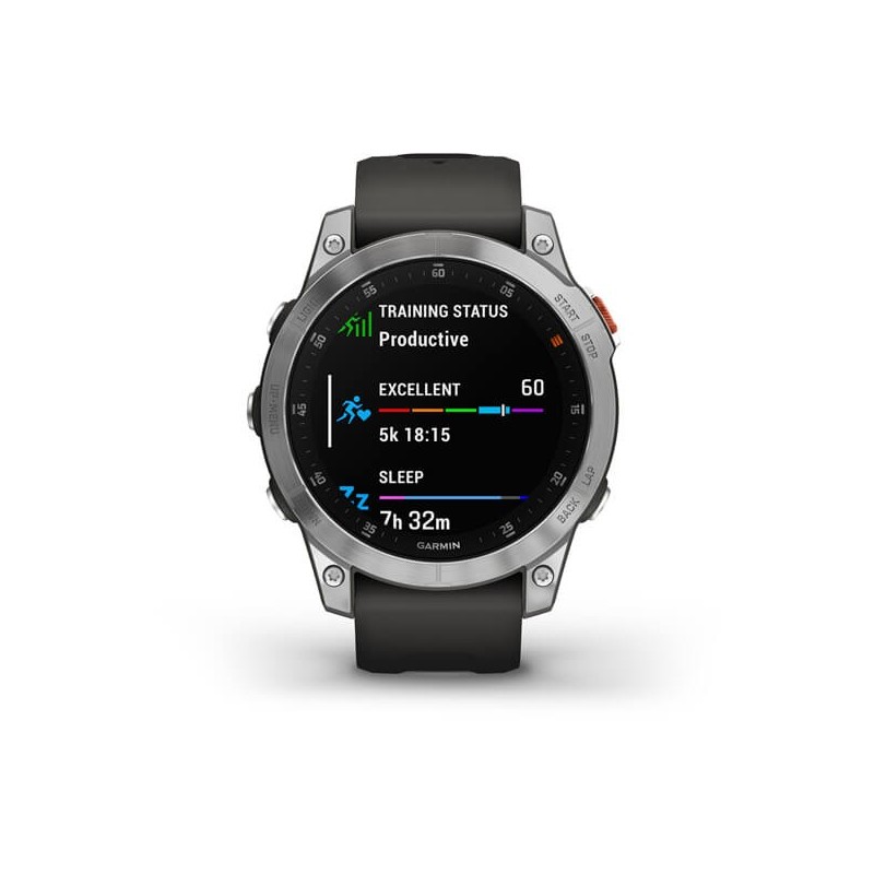 Garmin epix 3,3 cm (1.3") AMOLED 47 mm Digital 416 x 416 Pixel Touchscreen Silber WLAN GPS