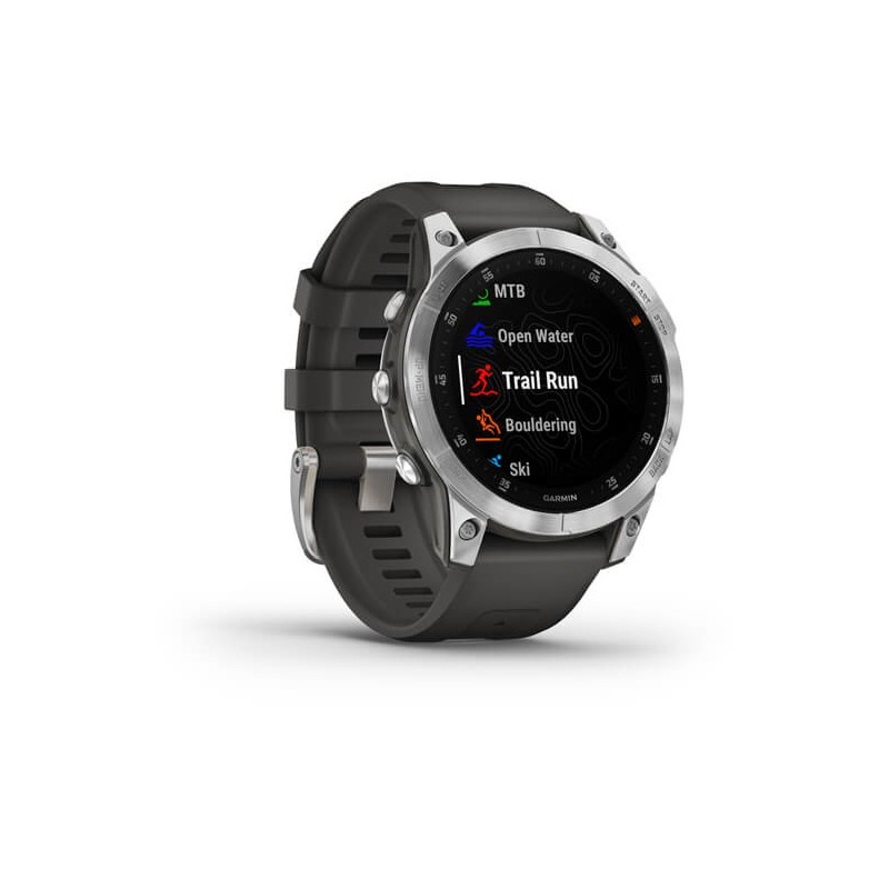 Garmin epix 3,3 cm (1.3") AMOLED 47 mm Digital 416 x 416 Pixel Touchscreen Silber WLAN GPS