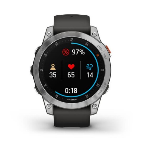 Garmin epix 3,3 cm (1.3") AMOLED 47 mm Digital 416 x 416 Pixel Touchscreen Silber WLAN GPS