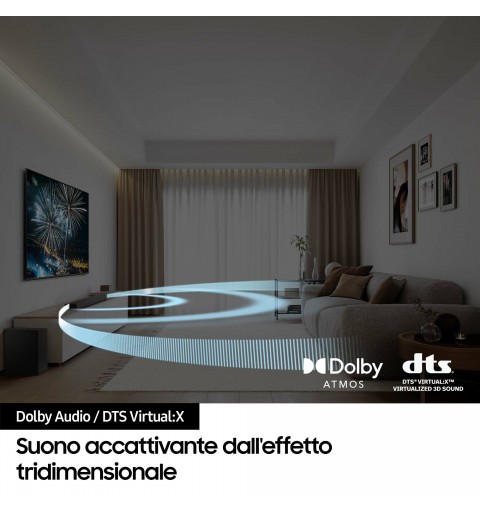 Samsung Soundbar HW-B650D ZF Serie B, 4 Speaker, Wireless Dolby 5.1ch, Audio a 3.1 Canali, Surround sound expansion,