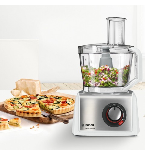 Bosch MC812S814 Food processor MultiTalent 8 1250 W Bianco, Inox spazzolato