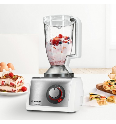 Bosch MC812S814 Food processor MultiTalent 8 1250 W Bianco, Inox spazzolato