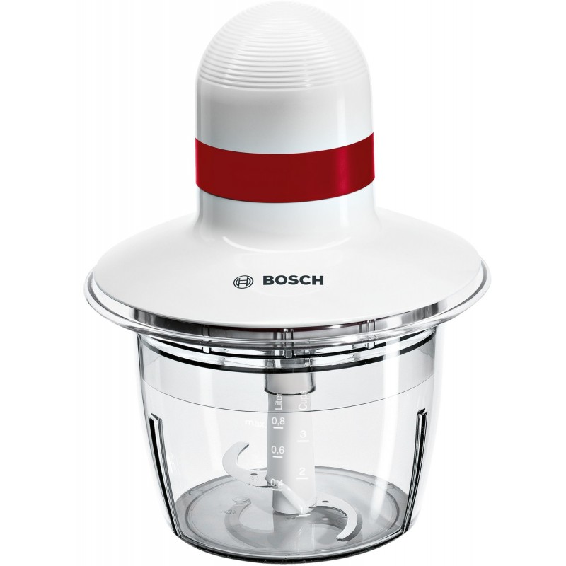 Bosch MMRP1000 hachoir électrique 0,8 L 400 W Rouge, Transparent, Blanc