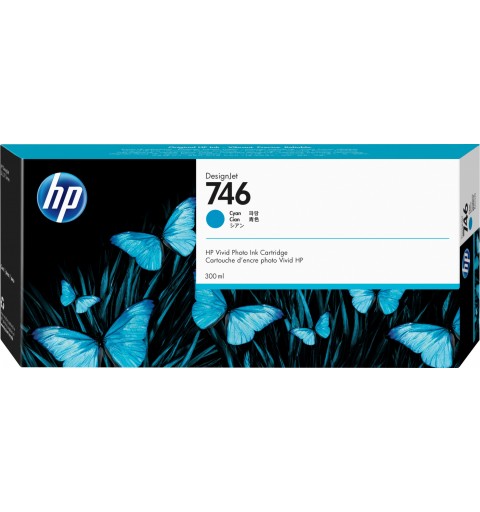 HP 746 300-ml Cyan DesignJet Ink Cartridge