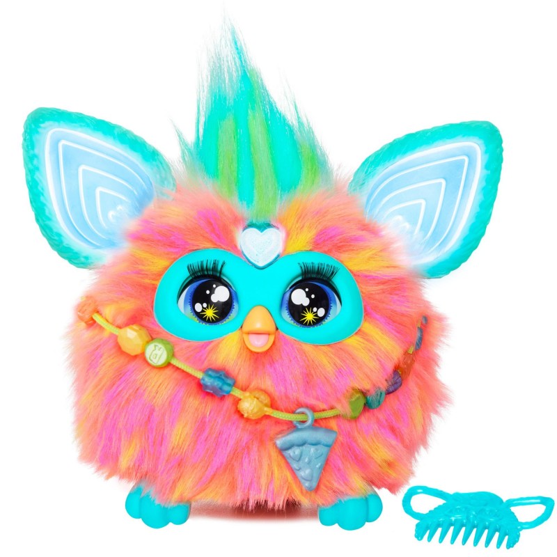 Furby Corallo, giocattoli di peluche interattivi per bambini e bambine dai 6 anni in su