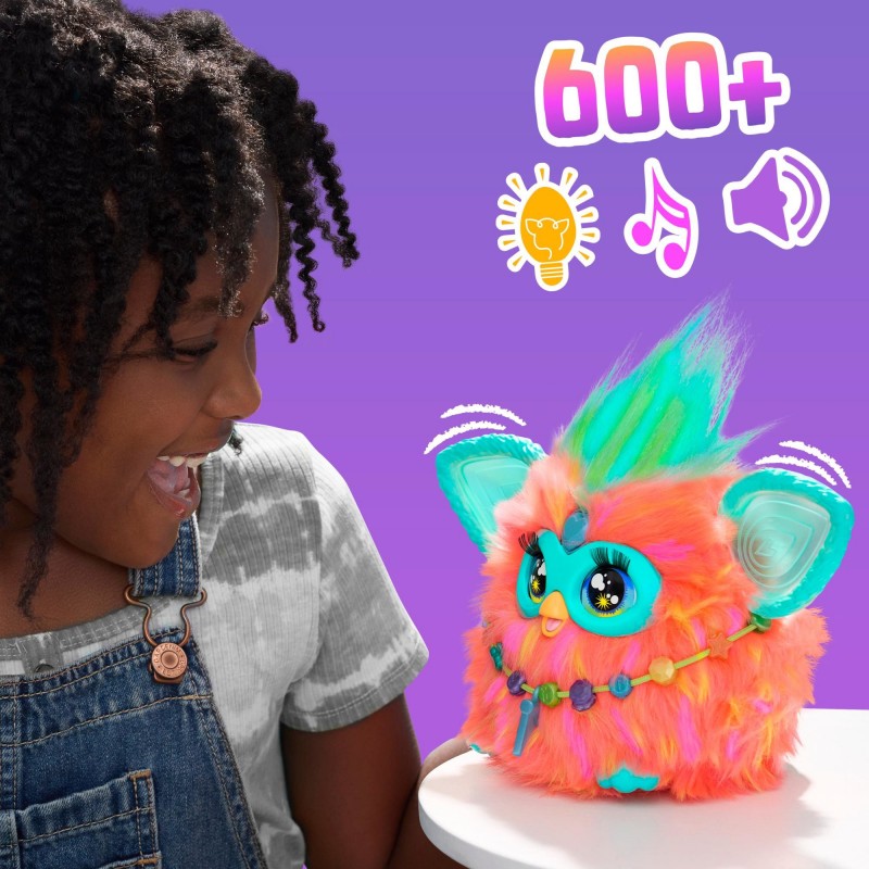 Furby corail peluche interactive