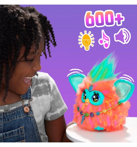 Furby Corallo, giocattoli di peluche interattivi per bambini e bambine dai 6 anni in su