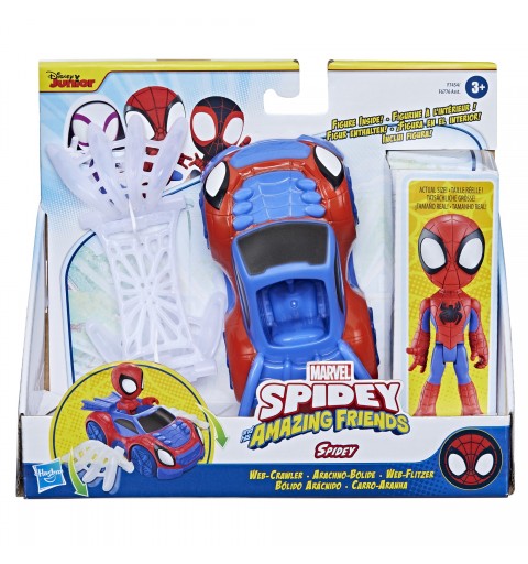 Marvel Spidey e I Suoi Fantastici Amici, set Spidey Web Crawler, action figure di Spidey con veicolo e accessorio, giocattoli ,