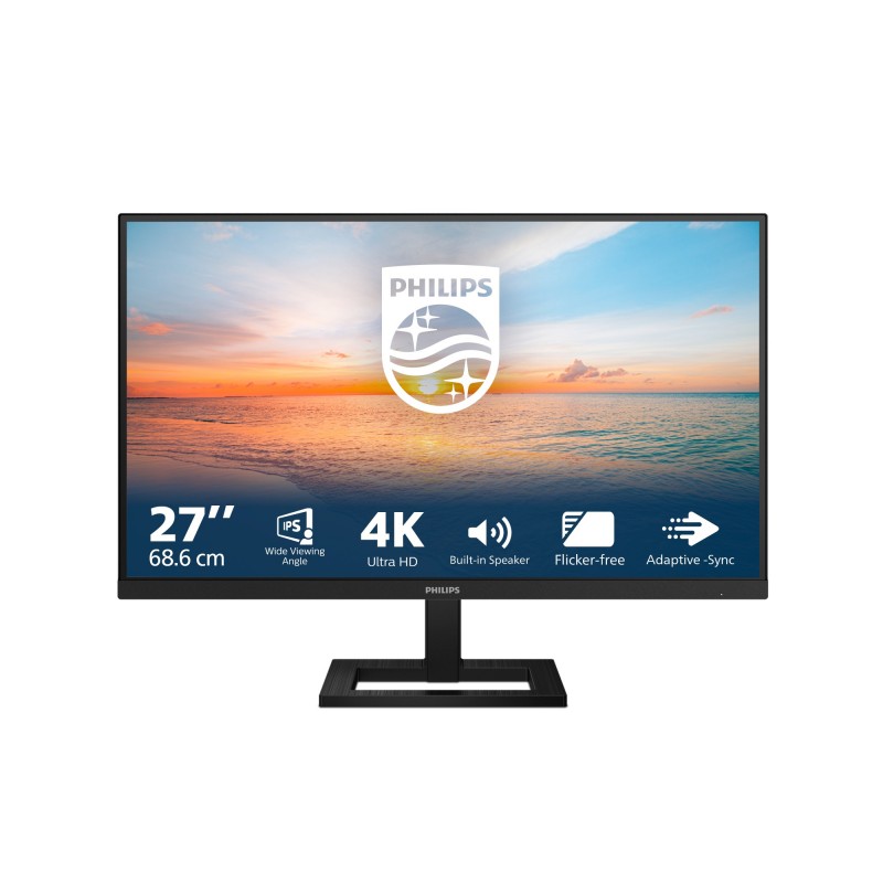 Philips 27E1N1800AE 00 computer monitor 68.6 cm (27") 3840 x 2160 pixels 4K Ultra HD LED Black