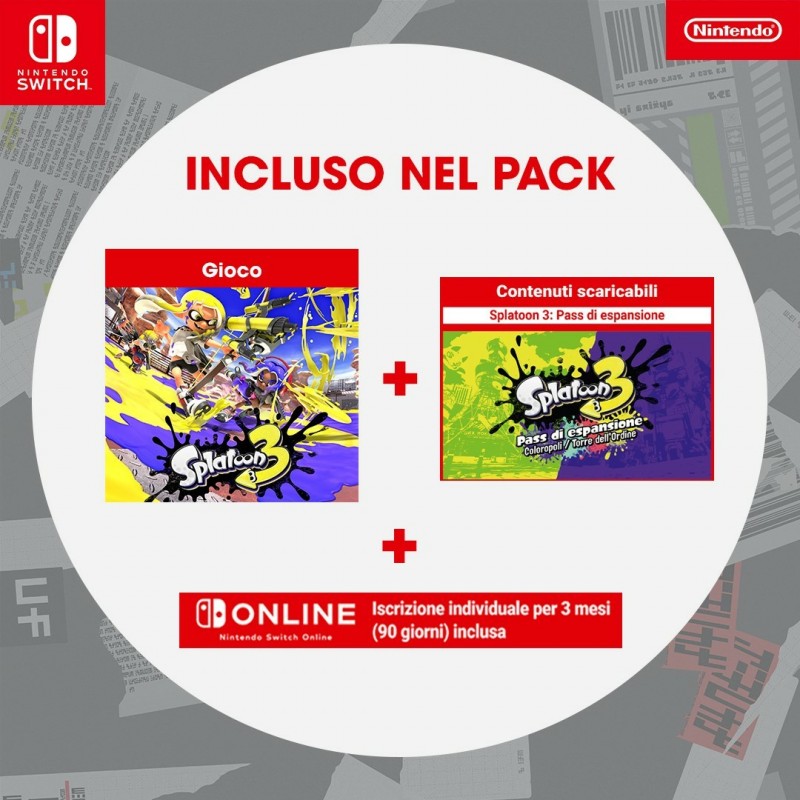 Nintendo Splatoon 3 + pass di espansione + 3 mesi di NSO