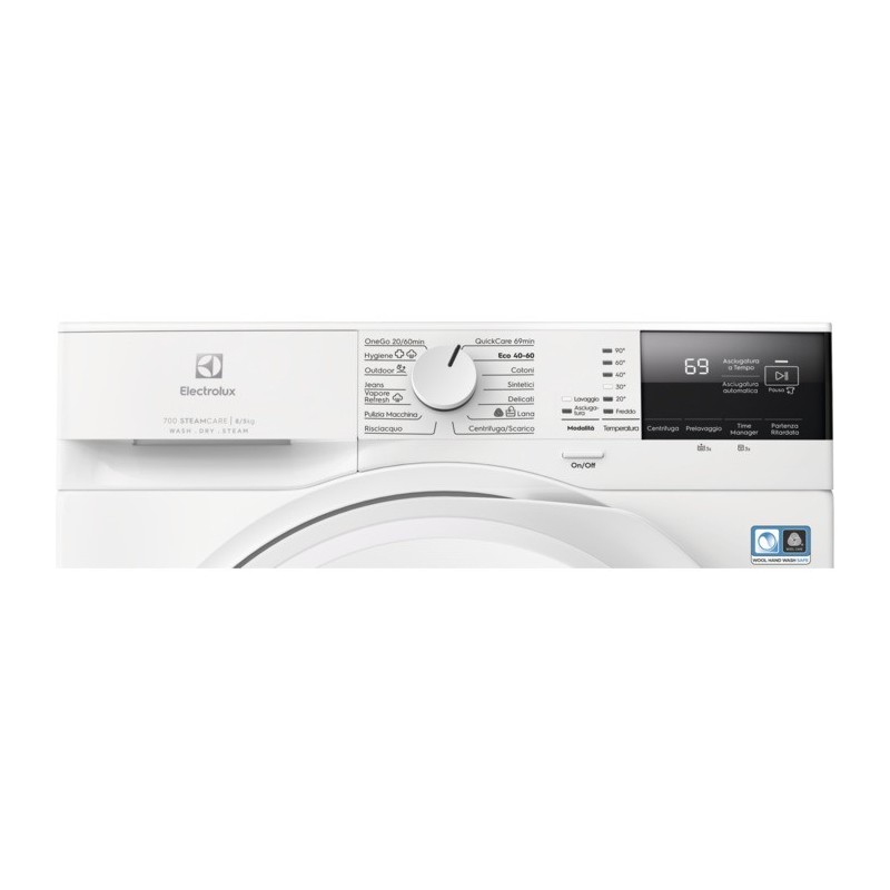 Electrolux EW7W285W lavadora-secadora Independiente Carga frontal Gris, Blanco D