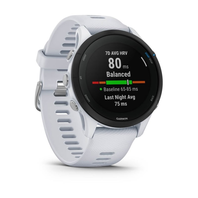 Garmin Forerunner 255 Music 3,3 cm (1.3") MIP 46 mm Digital 260 x 260 Pixeles Pantalla táctil Blanco Wifi GPS (satélite)