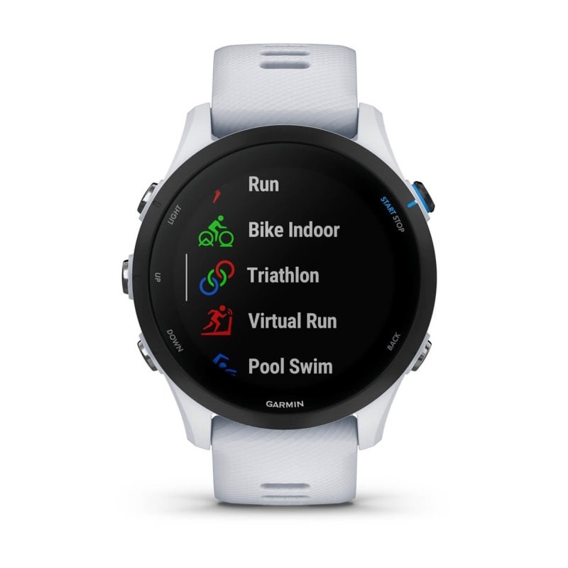 Garmin Forerunner 255 Music 3,3 cm (1.3") MIP 46 mm Digital 260 x 260 Pixeles Pantalla táctil Blanco Wifi GPS (satélite)