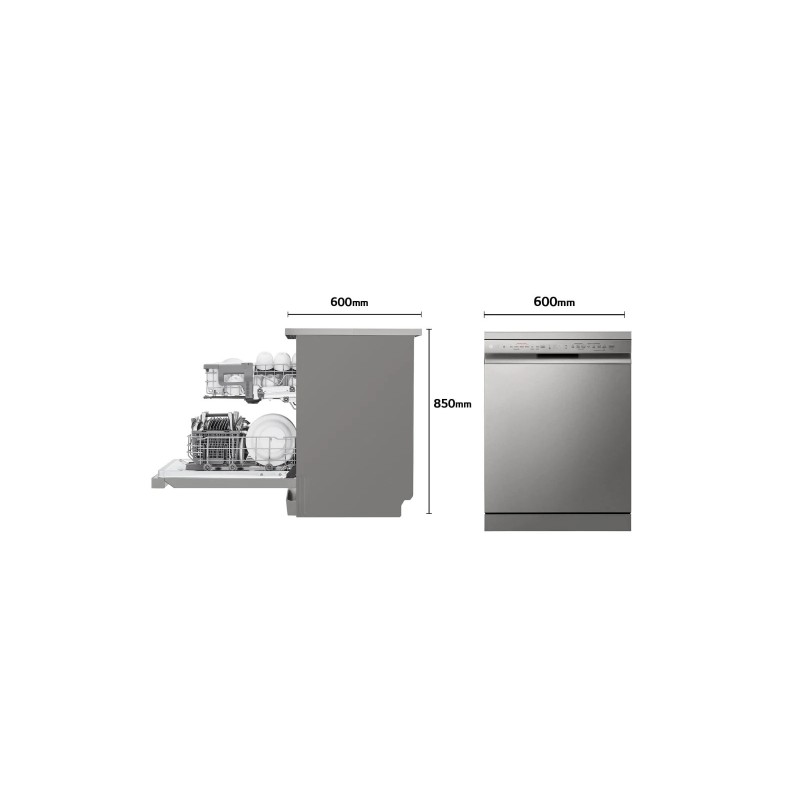 LG DF242FPS Spülmaschine Freistehend 14 Maßgedecke D