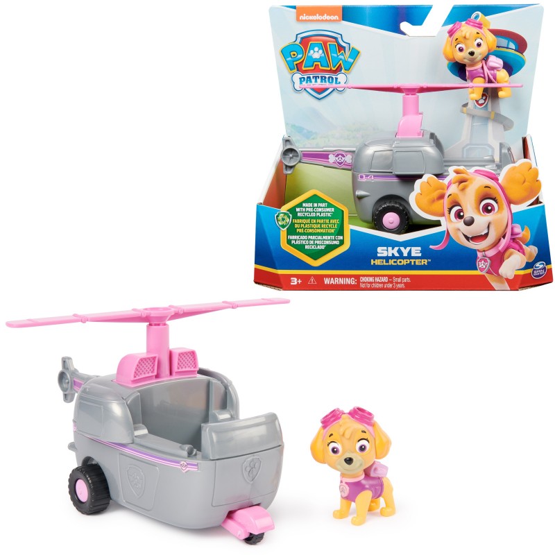 PAW Patrol , Helikopter mit Skye-Figur (Sustainable Basic Vehicle Basis Fahrzeug)