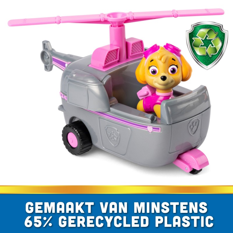 PAW Patrol , Skye’s Helicopter, Toy Vehicle with Collectible Action Figure, Sustainably Minded Kids Toys for Boys & Girls Ages