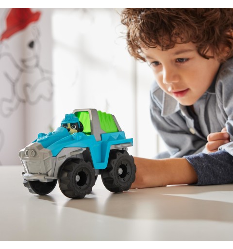 PAW Patrol , Dinosaur Rescue Vehicle de Rex, vehículo de juguete con figura de acción coleccionable, juguetes respetuosos con