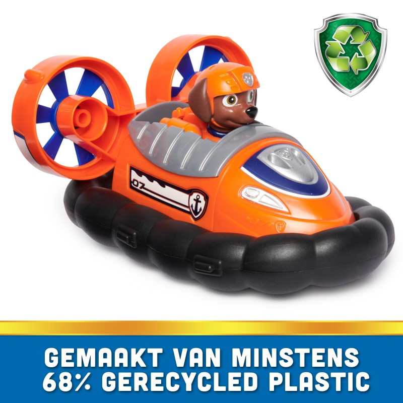 PAW Patrol , Zuma’s Hovercraft, Toy Vehicle with Collectible Action Figure, Sustainably Minded Kids Toys for Boys & Girls Ages