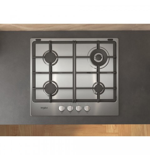 Whirlpool TGML 661 IX R Edelstahl Integriert 58 cm Gaskochfeld 4 Zone(n)