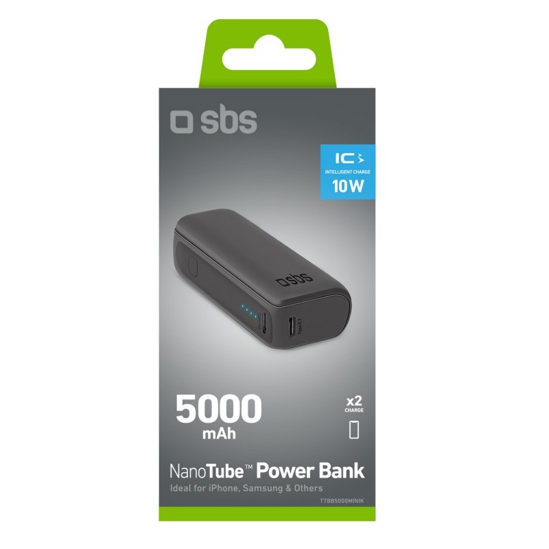 SBS TTBB5000MINIK Powerbank Lithium-Ion (Li-Ion) 5000 mAh Schwarz