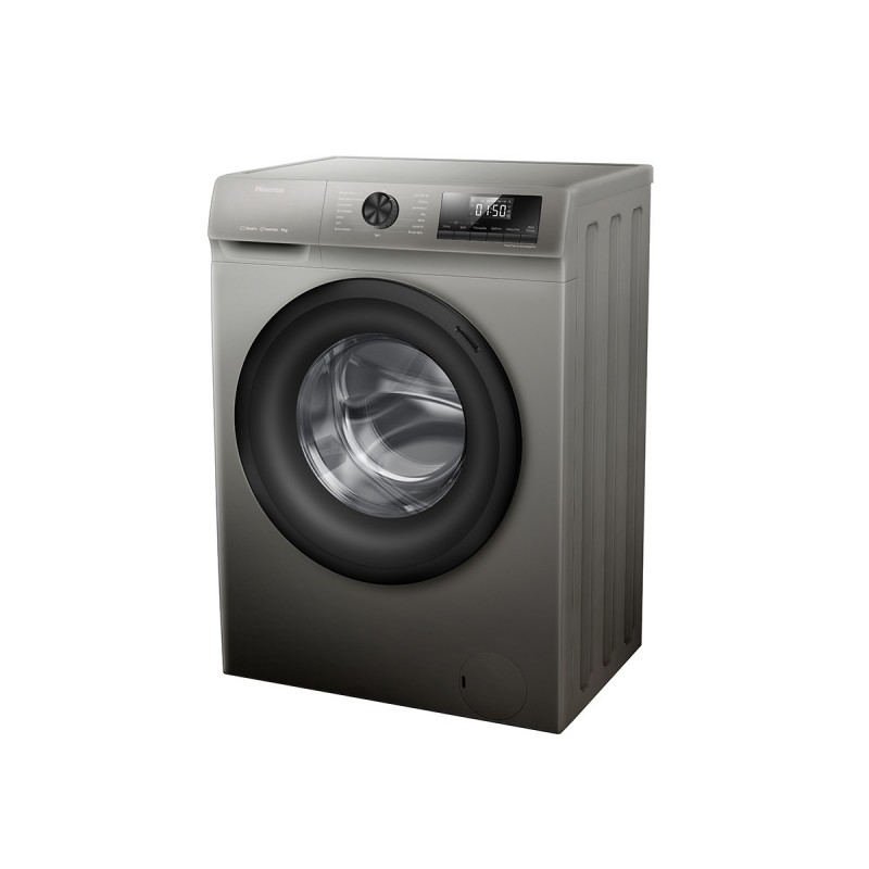 Hisense WFQP8014EVMT lavadora Carga frontal 8 kg 1400 RPM Acero inoxidable