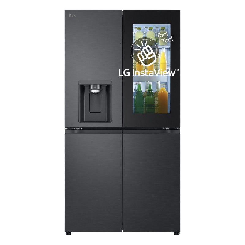 LG InstaView GMG960EVJE side-by-side refrigerator Freestanding 638 L E Black