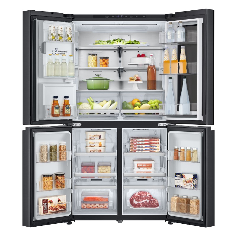 LG InstaView GMG960EVJE side-by-side refrigerator Freestanding 638 L E Black