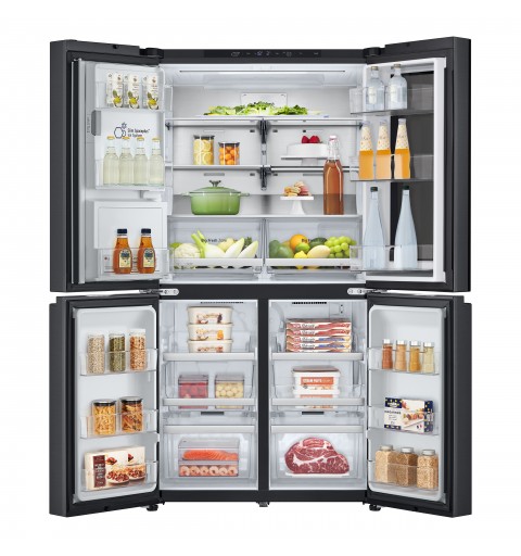 LG InstaView GMG960EVJE side-by-side refrigerator Freestanding 638 L E Black