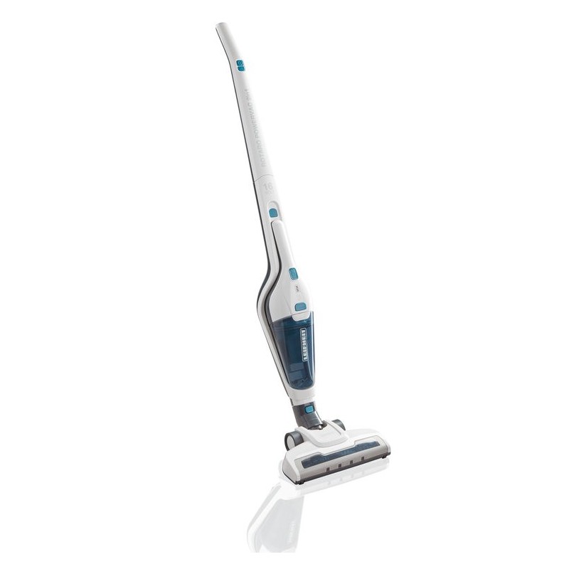 Leifheit Rotaro PowerVac 2in1 aspirapolvere senza filo Nero, Blu, Bianco Senza sacchetto