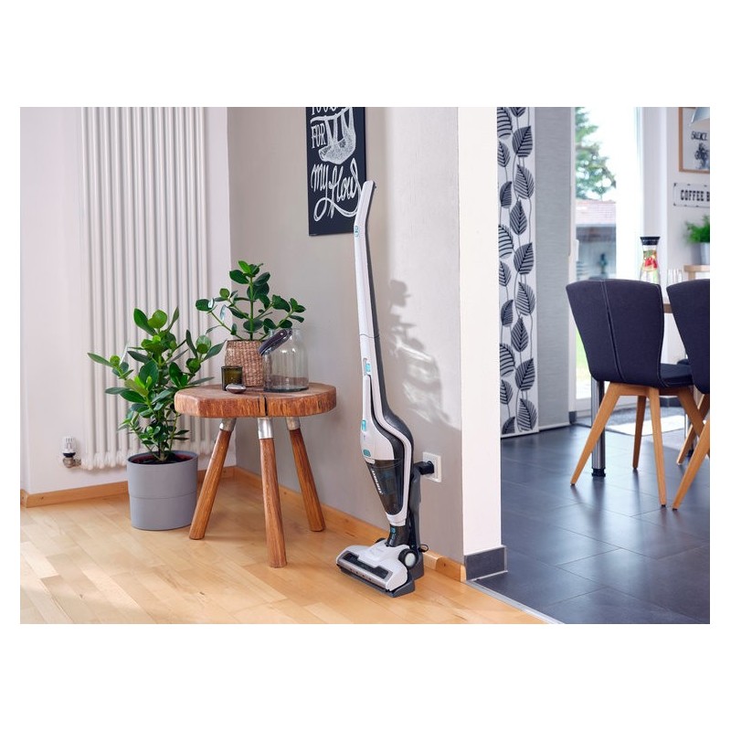 Leifheit Rotaro PowerVac 2in1 aspirapolvere senza filo Nero, Blu, Bianco Senza sacchetto