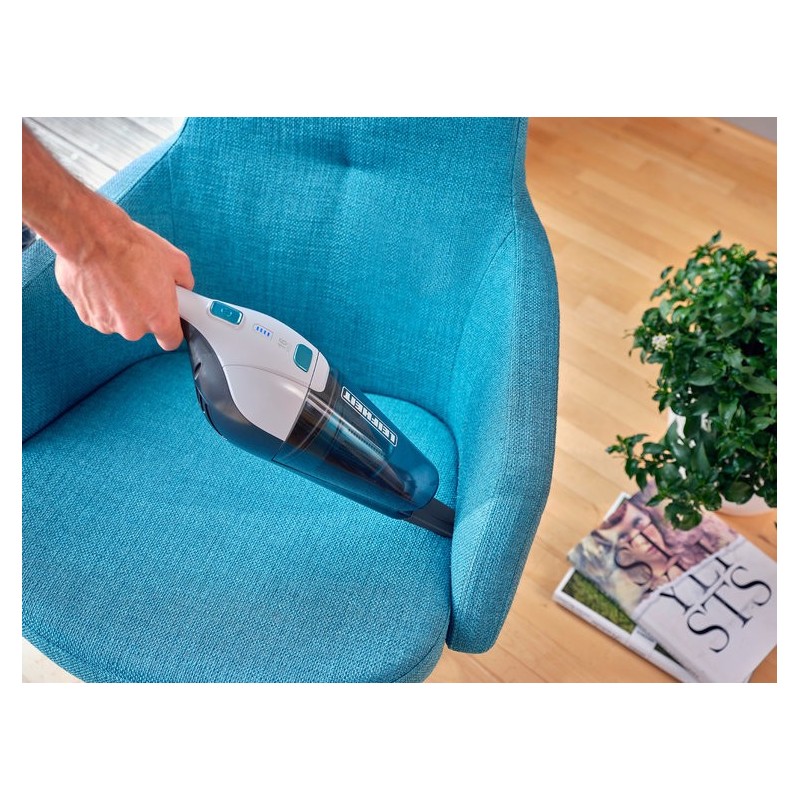 Leifheit Rotaro PowerVac 2in1 aspirapolvere senza filo Nero, Blu, Bianco Senza sacchetto