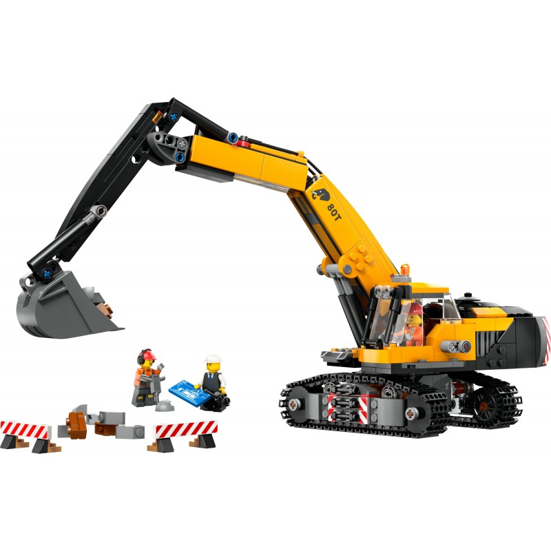 LEGO La pelleteuse de chantier jaune