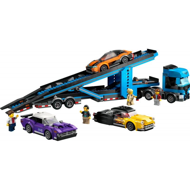 LEGO Car Transporter Truck with Sports Cars