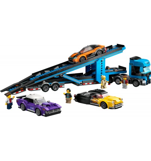 LEGO Car Transporter Truck with Sports Cars