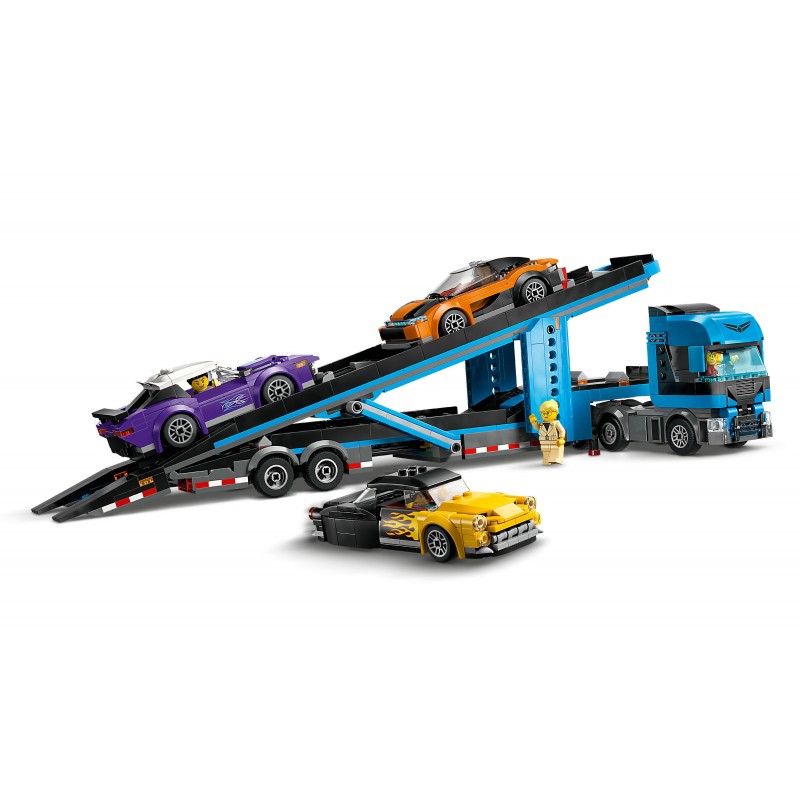 LEGO Car Transporter Truck with Sports Cars