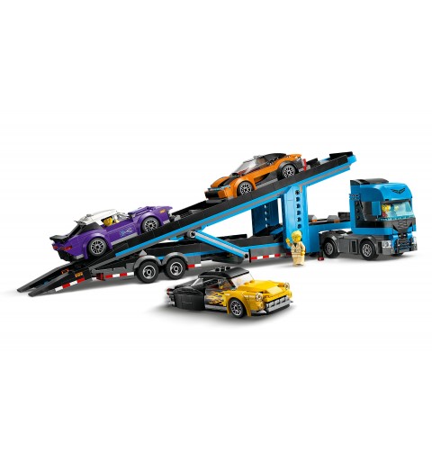 LEGO Car Transporter Truck with Sports Cars