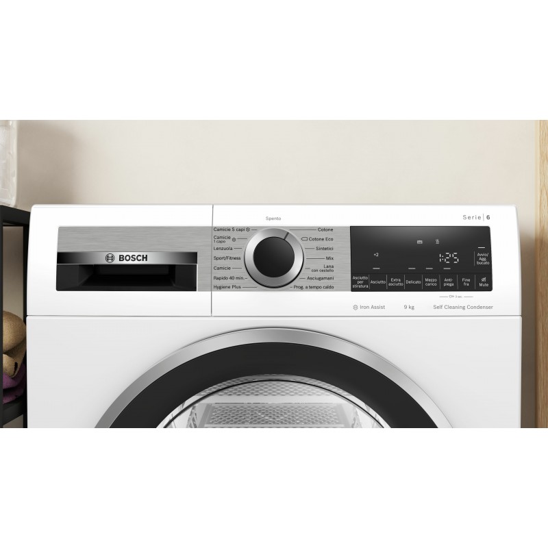 Bosch Serie 6 WQG245C0IT Wäschetrockner Freistehend Frontlader 9 kg A+++ Weiß