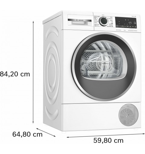 Bosch Serie 6 WQG245C0IT sèche-linge Pose libre Charge avant 9 kg A+++ Blanc