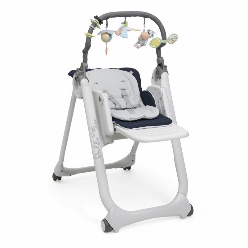 Chicco Polly Magic Relax Trona multifunción Asiento acolchado Azul, Gris, Blanco