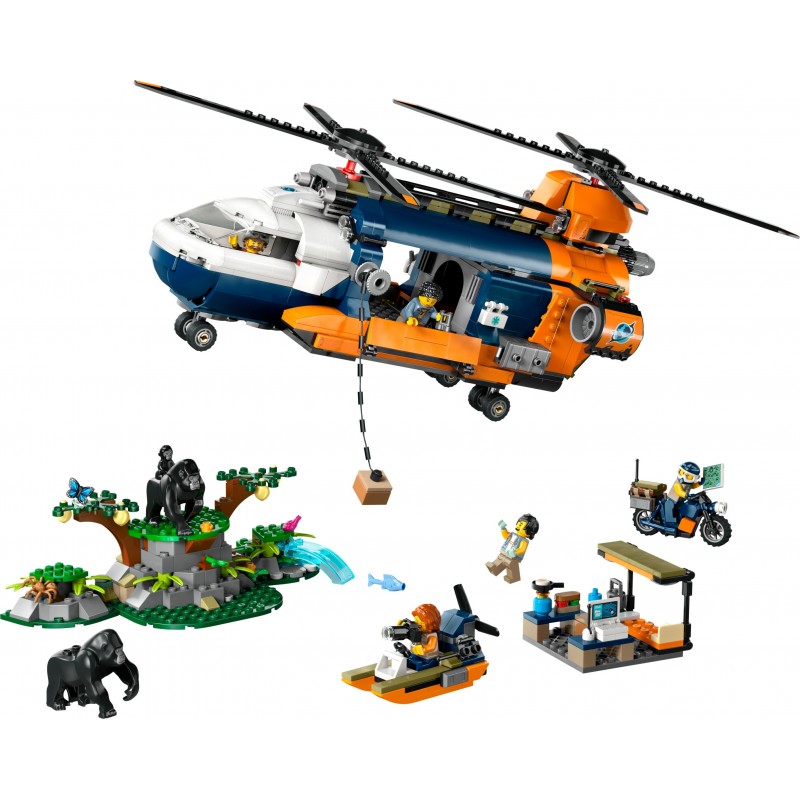 LEGO Jungle Explorer Helicopter at Base Camp