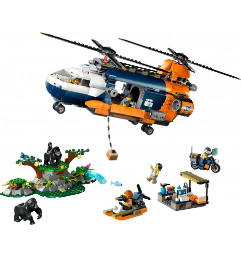 LEGO Jungle Explorer Helicopter at Base Camp