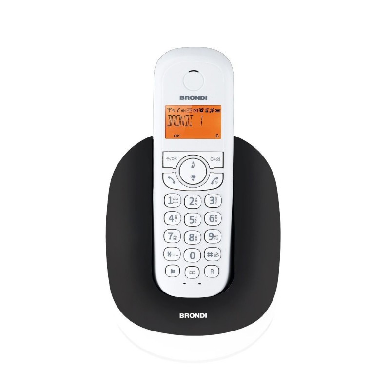 Brondi Manta Teléfono DECT Identificador de llamadas Negro, Blanco