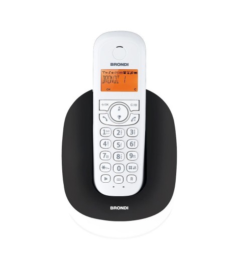 Brondi Manta Teléfono DECT Identificador de llamadas Negro, Blanco